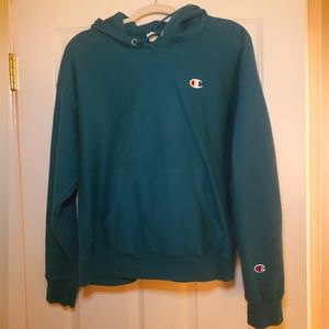 Champion Teal Green Reverse Weave Sweatshirt Size X-LARGE